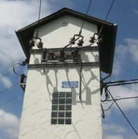 Трансформаторна вежа в Німеччині building=transformer_tower power=substation substation=minor_distribution