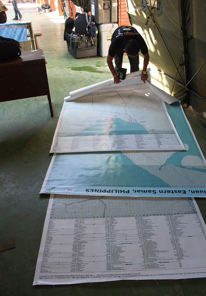 File:Three large poster maps of Tacloban, Guiuan and Ormoc.jpg