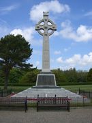 Denkmal in Tynwald Hill, Isle of Man, im Gedenken an die Kriegsopfer des ersten Weltkrieges.