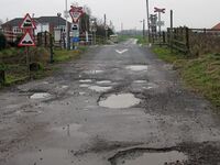 Potholes at the Level Crossing, Barrow Haven - geograph.org.uk - 1621073.jpg