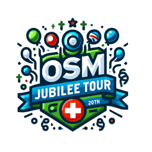 Logo of the Swiss OSM Jubilee Tour