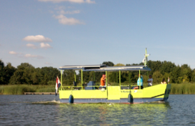 Solar ferry for bicyclists and pedestrians
